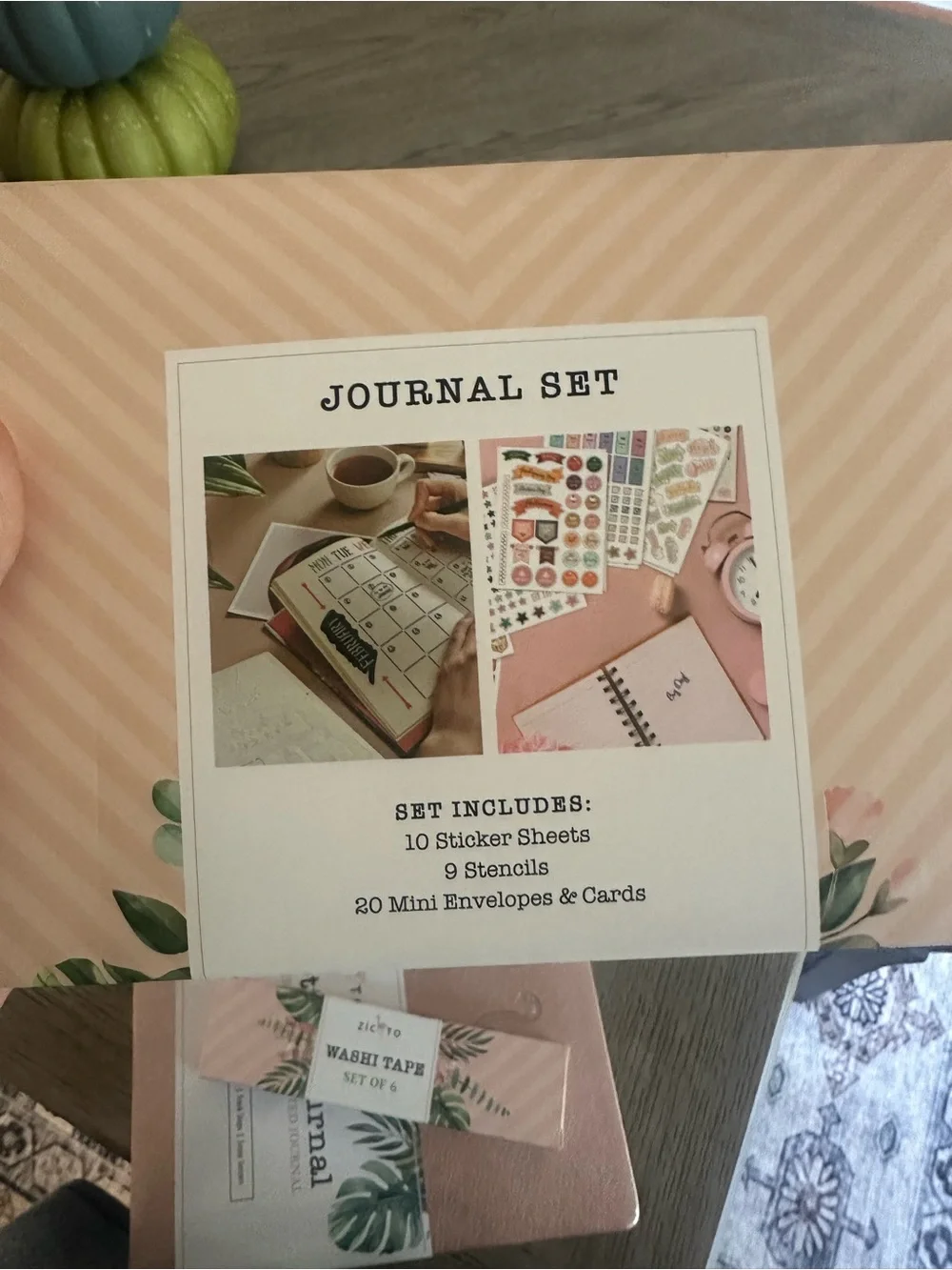 Pink Dotted Journal Kit - 61 Elements